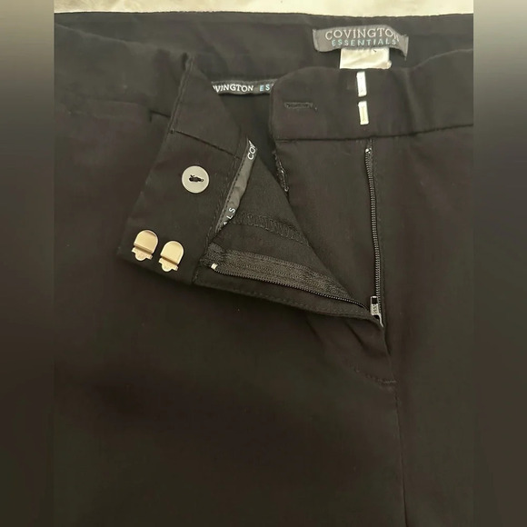 Covington Essentials Black Cropped Pants Capri Dress Pants Size 18 - Picture 3 of 5